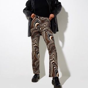 Motel Rocks Zoven Ripple Flare Pants
